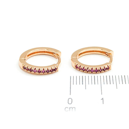 Cdga pequeña microzircones magenta (14mm) Amulí
