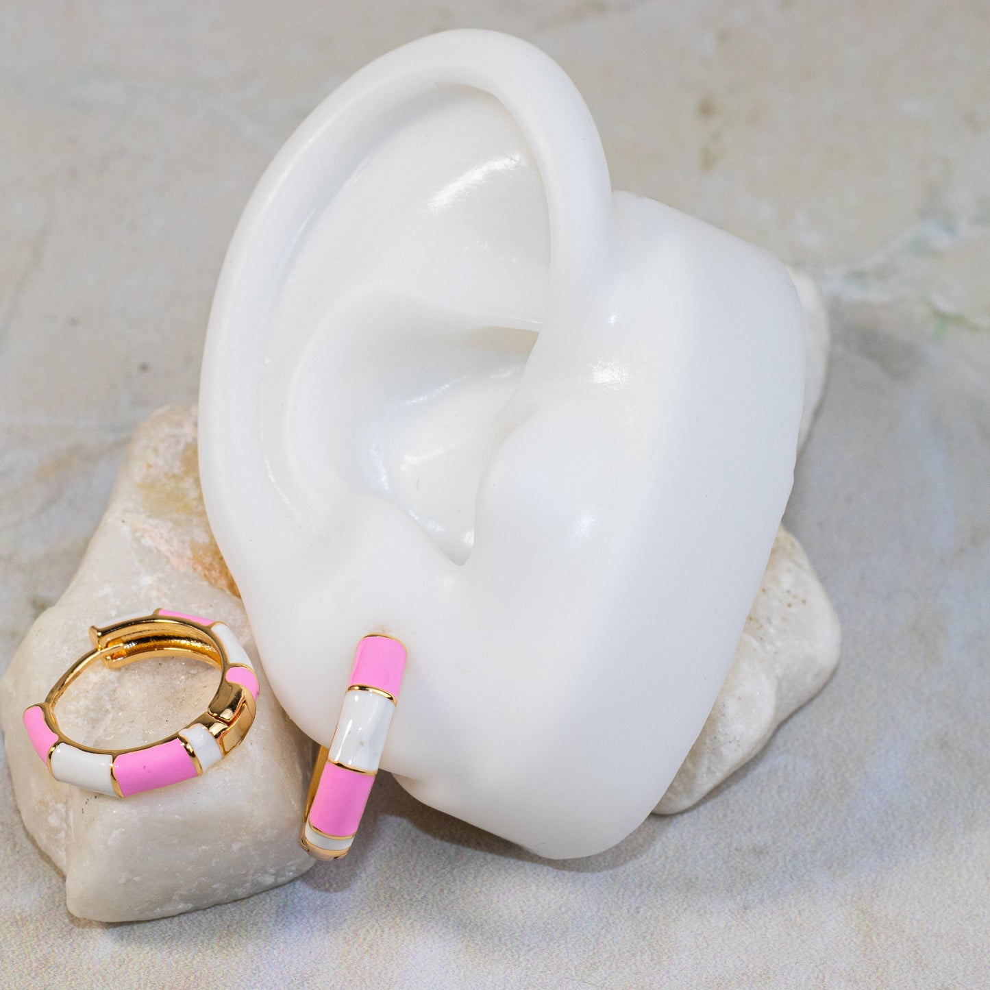 Candonga pqa esmaltada Pink (1,5cm)