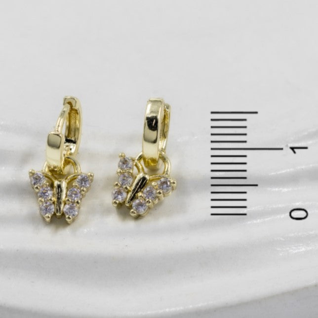 Candonga pequeña mariposa microzircones (1,8cm)Amulí