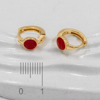 Candonga pequeña esmaltada rojo (1cm)Amulí