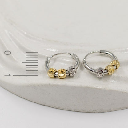 Candonga pequeña dije balines dos oros (1cm)Amulí