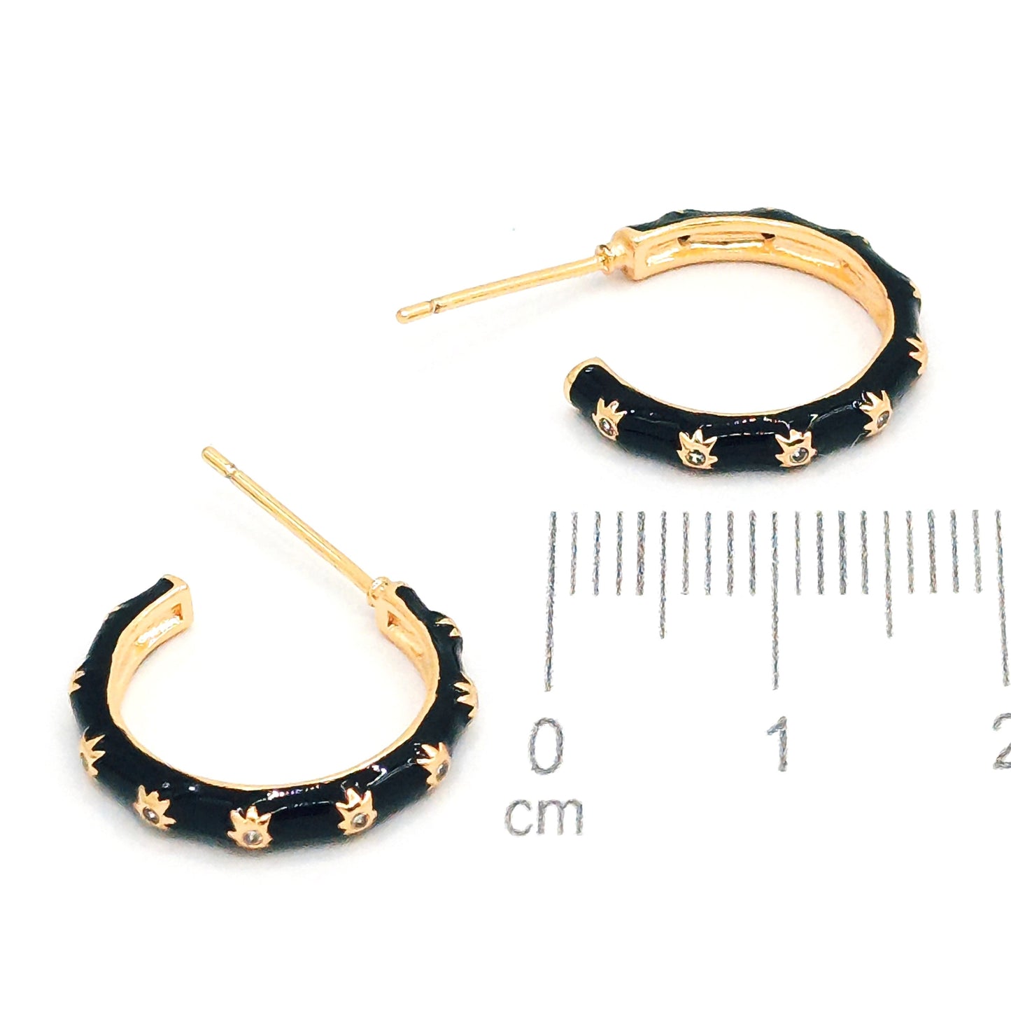 Candonga pequeña esmaltada negra