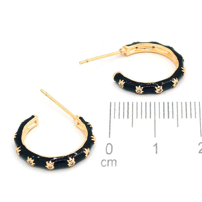 Candonga pequeña esmaltada negra