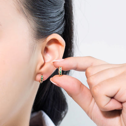 Cdga pequeña zircones esmeraldas 