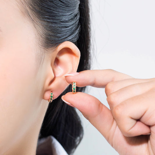 Cdga pequeña zircones esmeraldas 