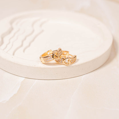 Candonga pequeña microzircon corazón 