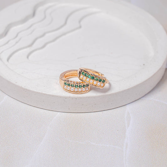 Candonga pequeña perlas mini esmeraldas