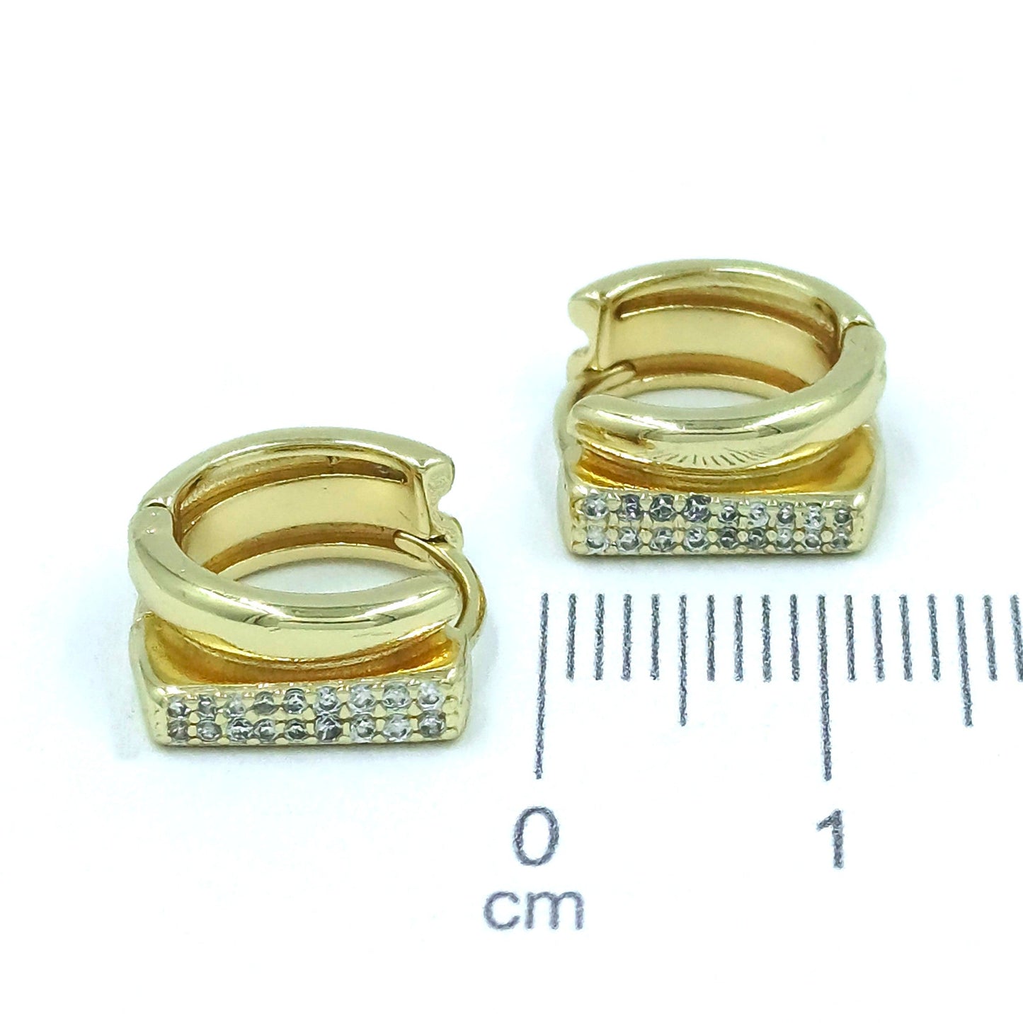 Candonga pequeña doble micro zircón