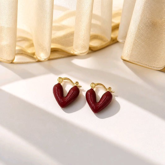 Candonga pequeña corazón esmaltado