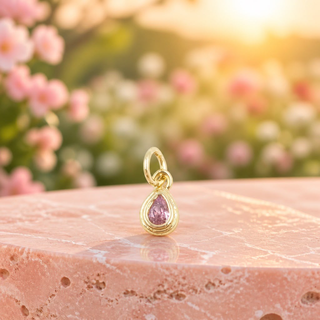 Dije mini gota rosa