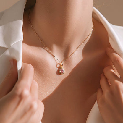 Dije mini gota rosa