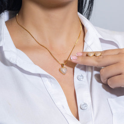 Duo corazon microzircones 