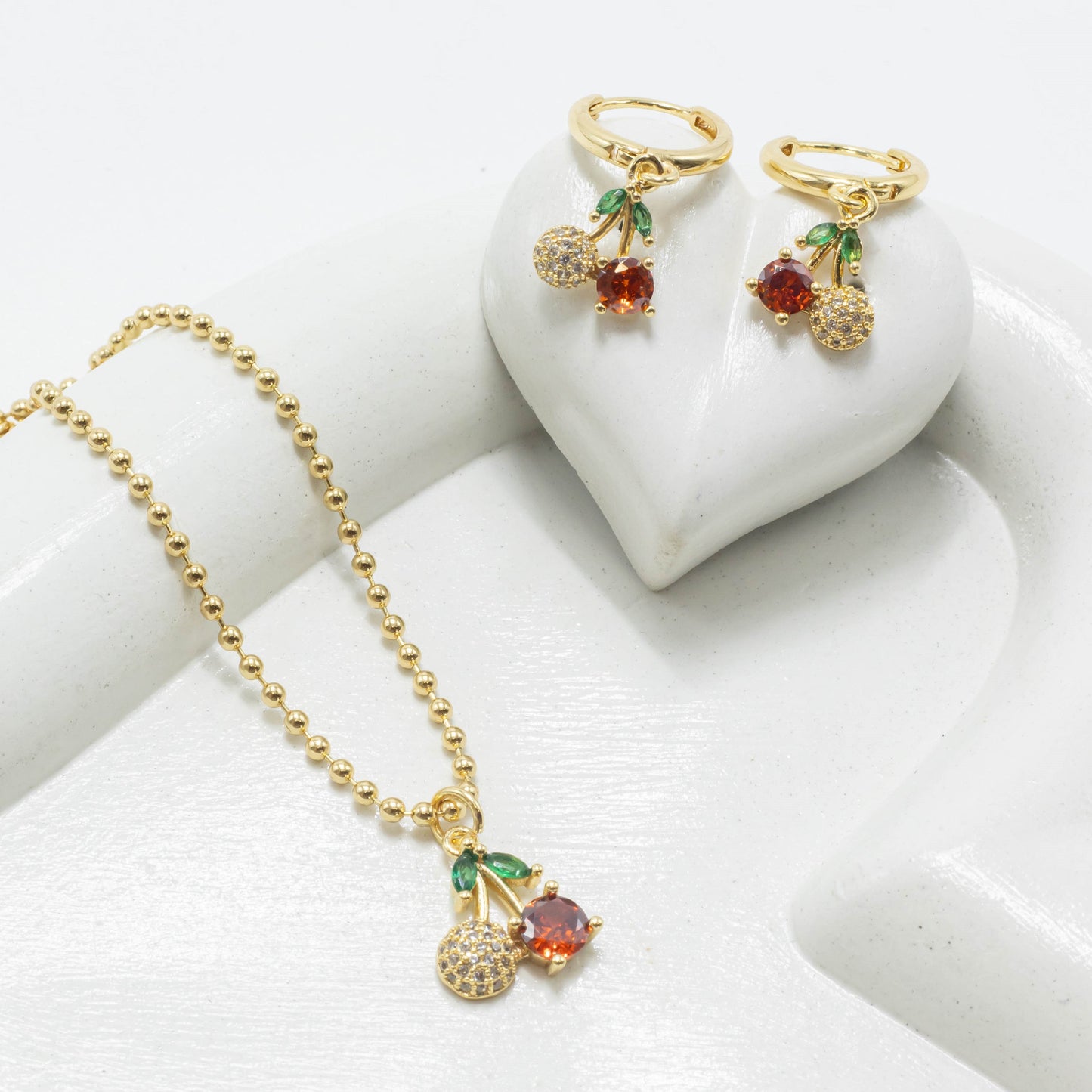 Set Duo Cherry microzircones