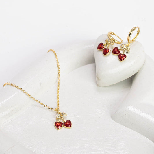 Dúo cerezas corazón