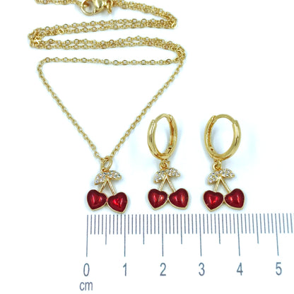 Dúo cerezas corazón