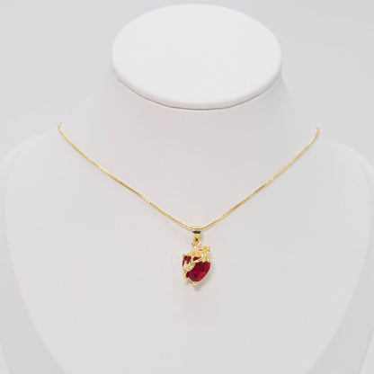 Dúo corazón flores