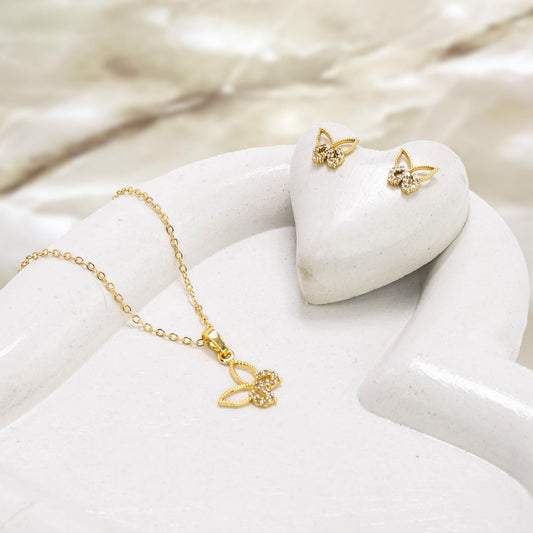 Dúo cilueta mariposa