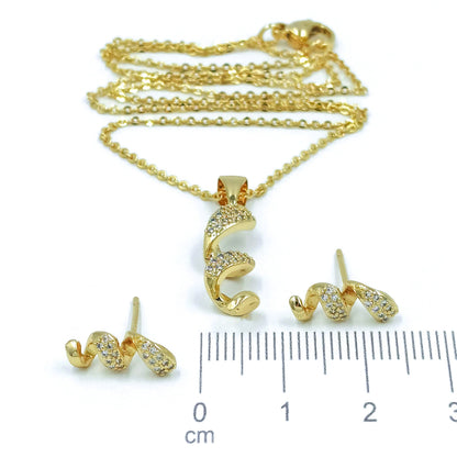 Dúo espiral micro zircón