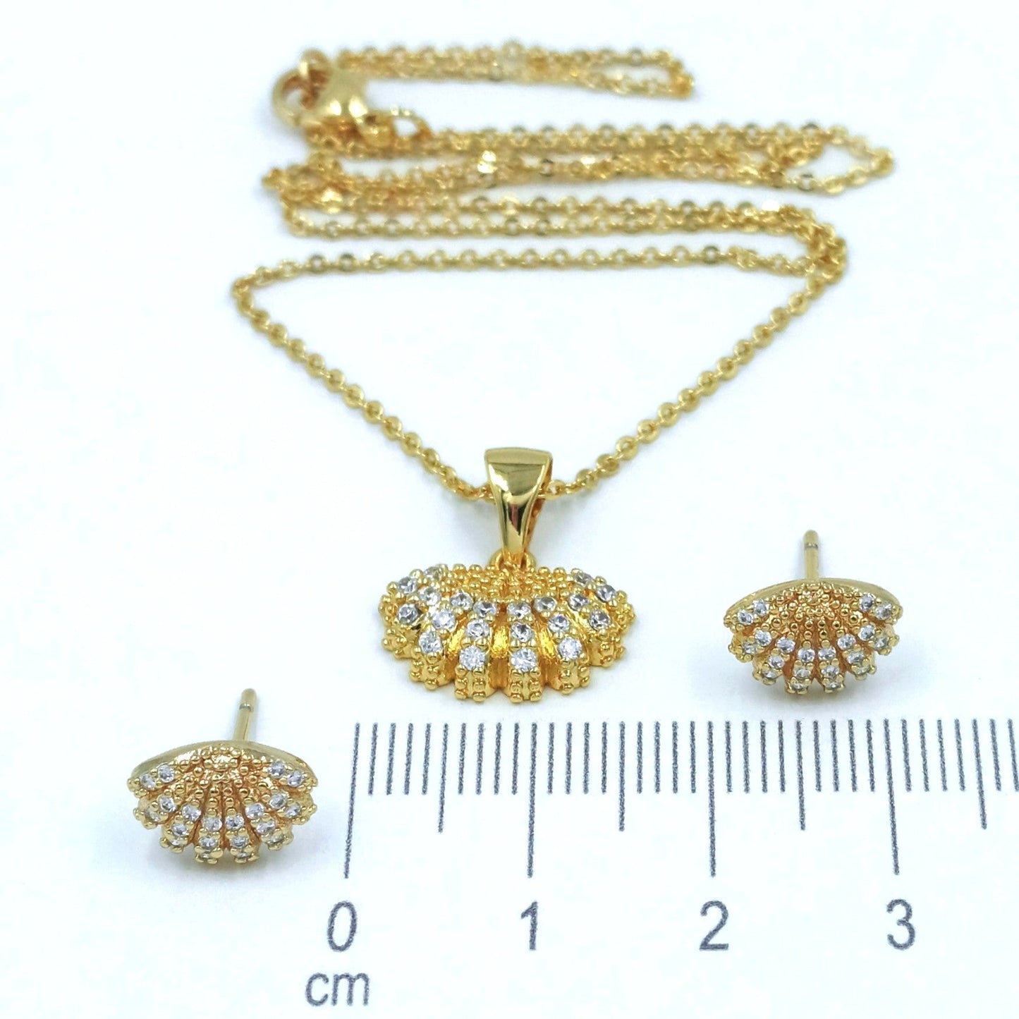 Dúo concha micro zircón