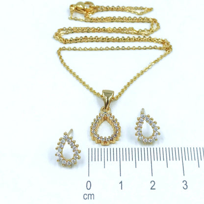 Dúo gota micro zircón