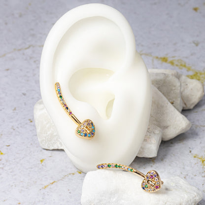 orejera corazon colores (2,5cm)