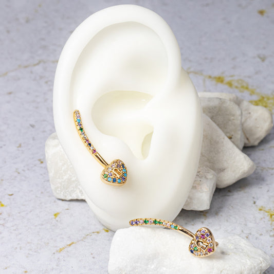 orejera corazon colores (2,5cm)
