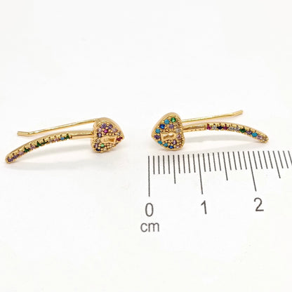 orejera corazon colores (2,5cm) Amulí