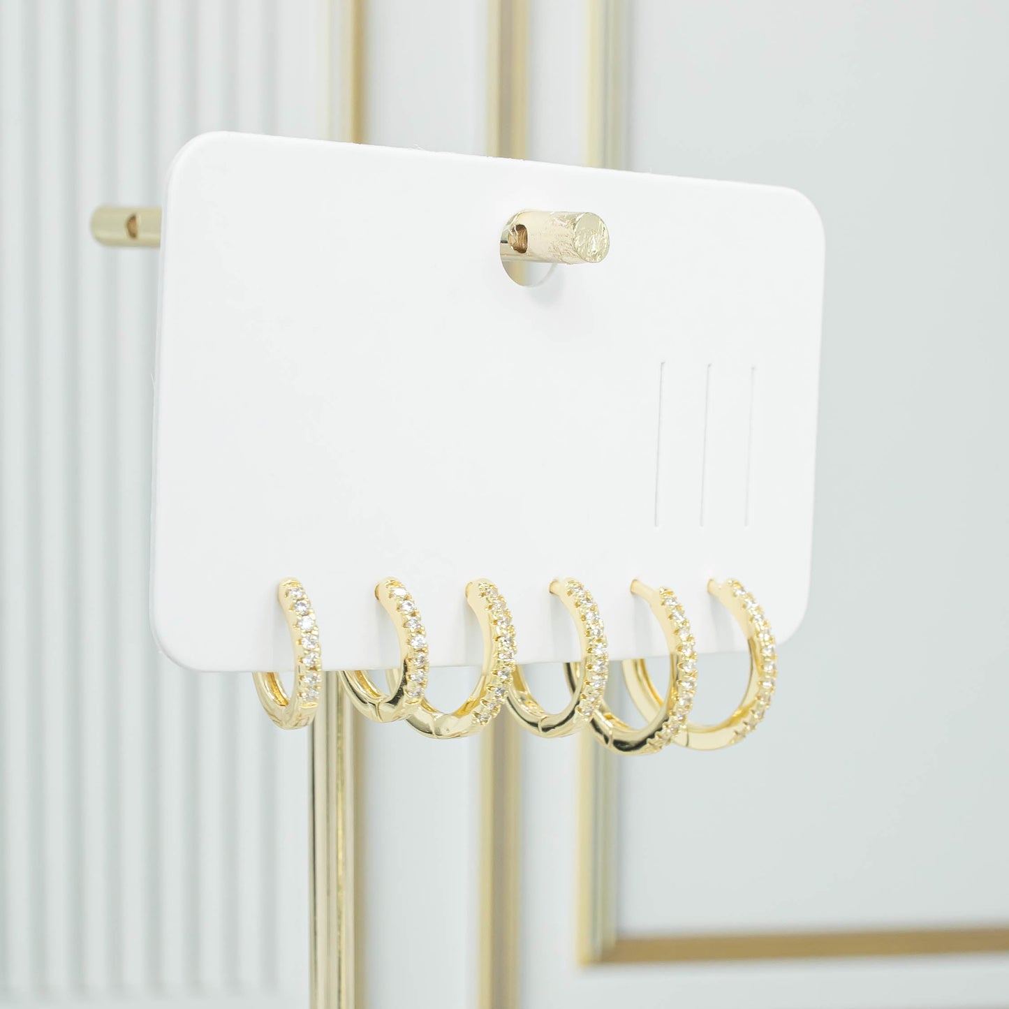 Orejera trío microzircon