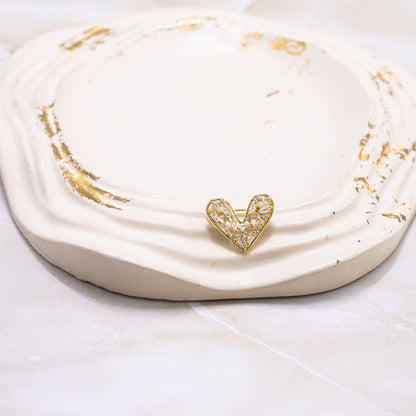 Broche corazón zircón