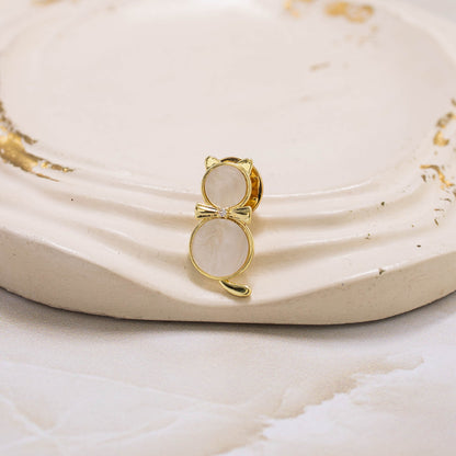 Broche mini gatico nacar