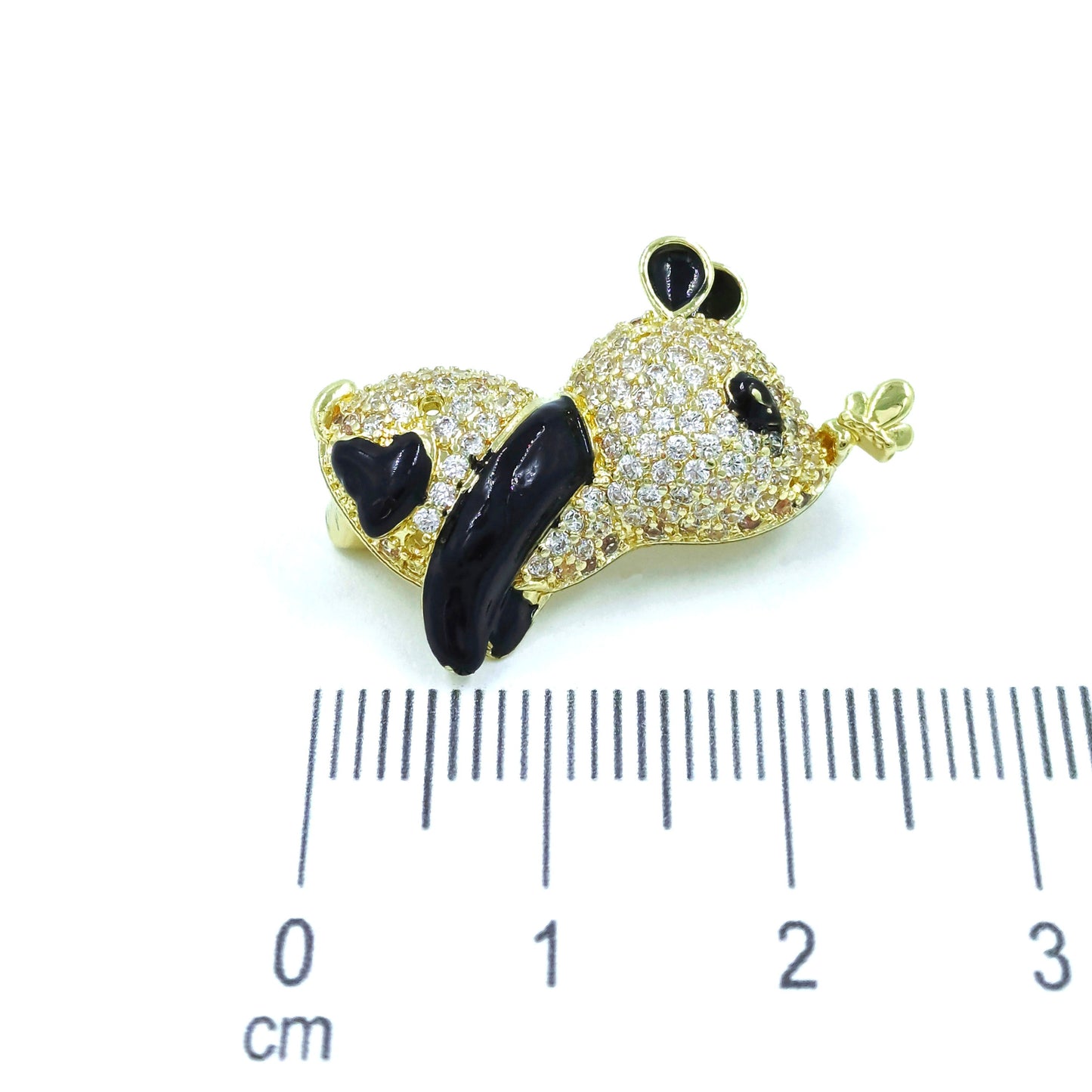 Broche panda microzircón