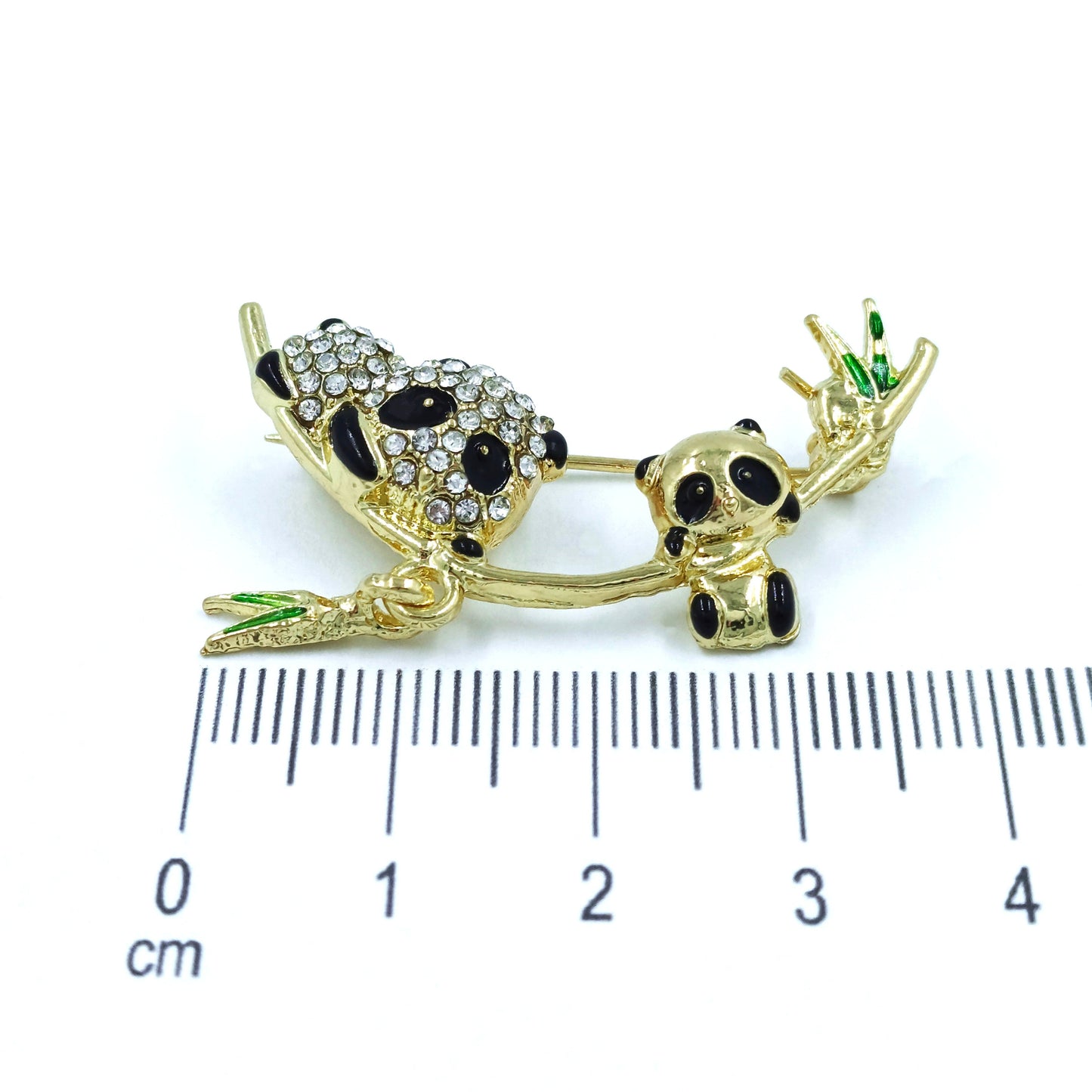 Broche bambú pandas