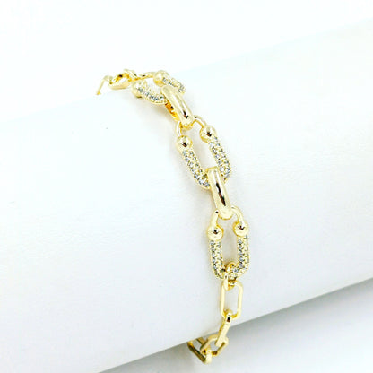 Pulsera eslabones microzircones