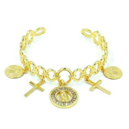 Pulsera aro virgen baguete