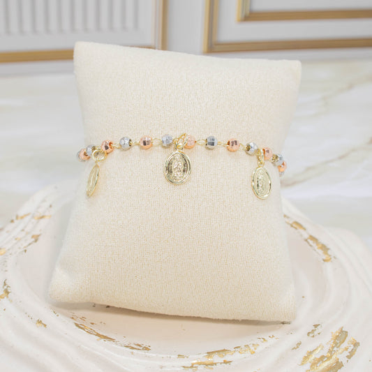 Pulsera 3 oros dijes