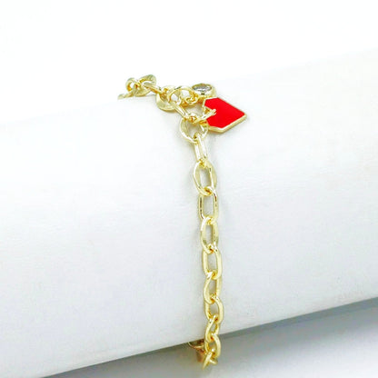 Pulsera eslabones corazón