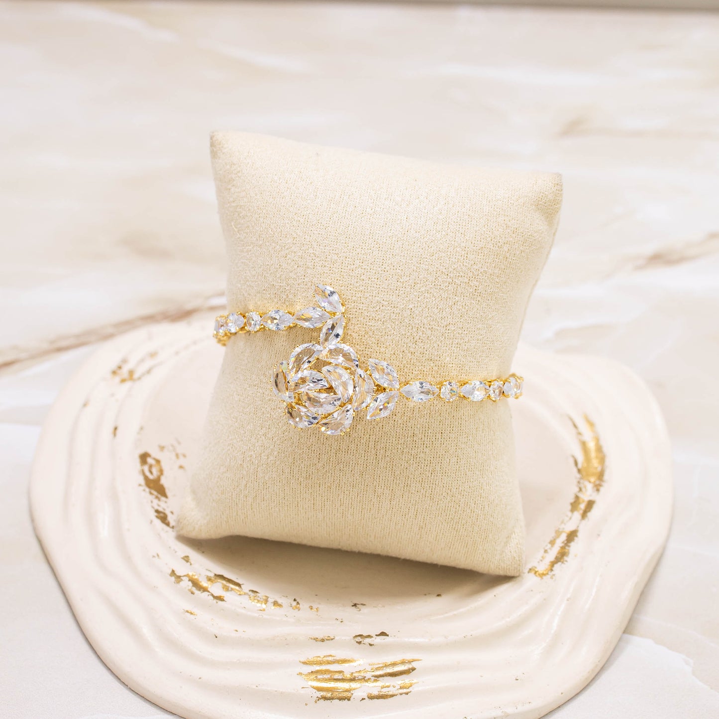 Pulsera rosa zircón