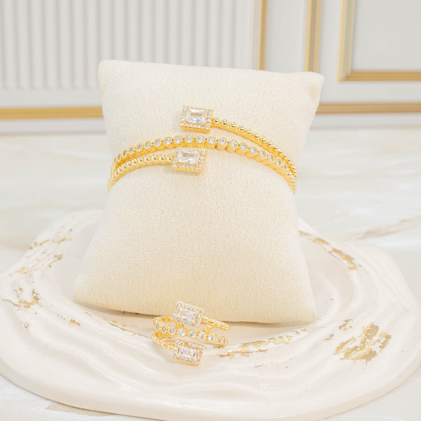 Pulsera + anillo set fiesta