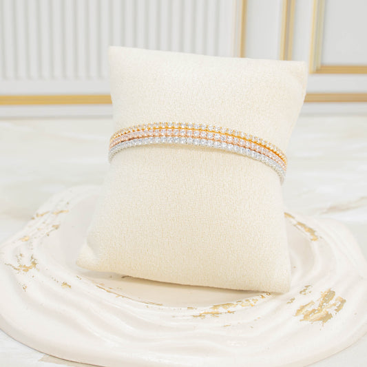 Pulsera aros zircon 3 oros