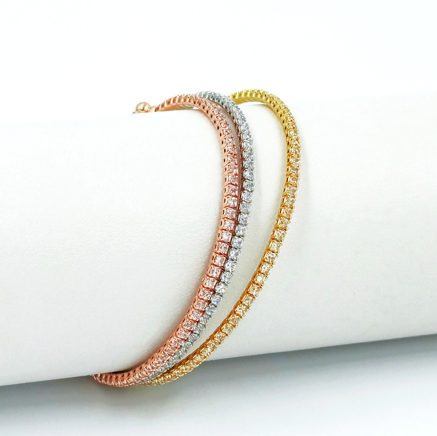 Pulsera aros zircon 3 oros