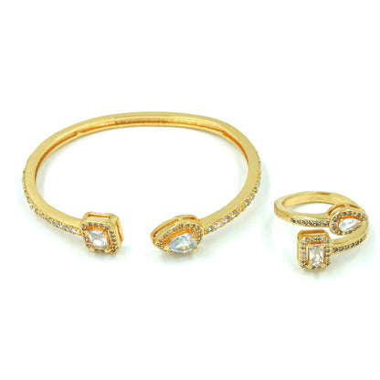 Pulsera + anillo set diamante