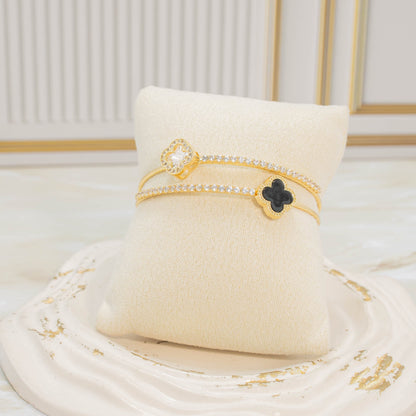 Pulsera aro van cleef negro