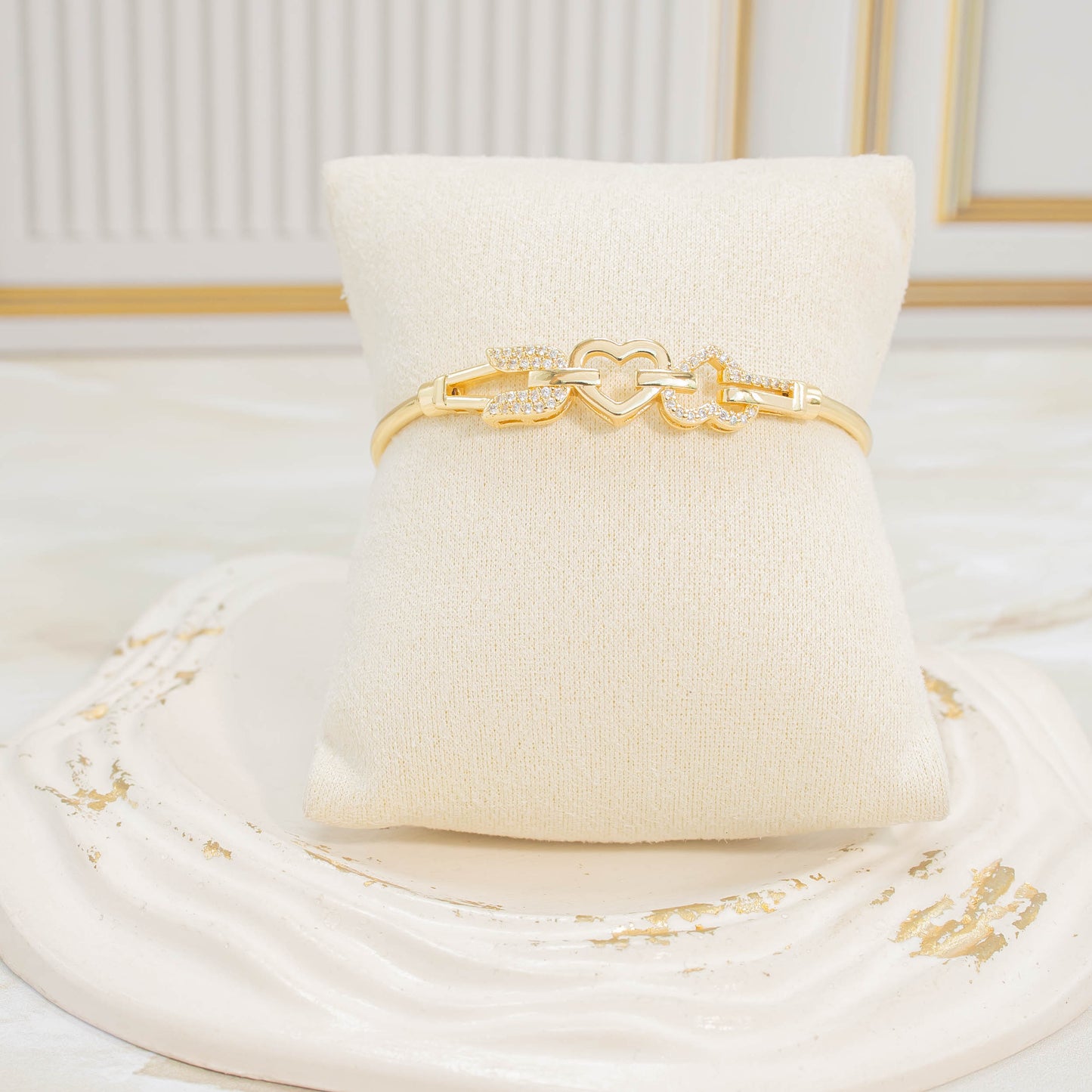 Pulsera aro corazón  unido