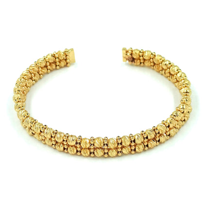 Pulsera doble balín diamantado