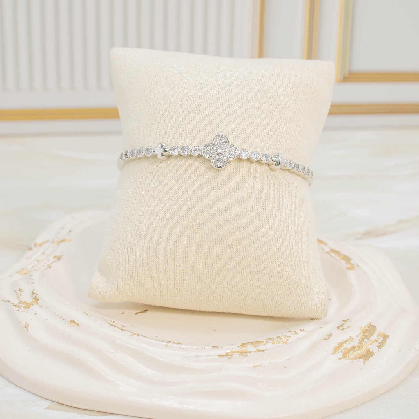 Pulsera aro zircon van cleef P