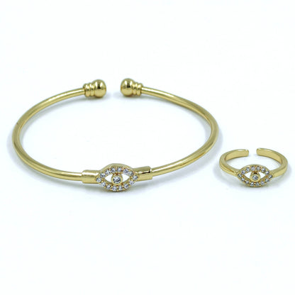 Pulsera + anillo niña ojo