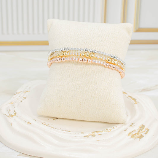 Pulsera trío zircon 3 oros