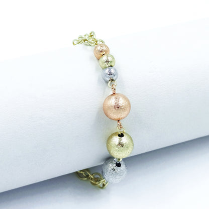 Pulsera balín fusco 3 oros
