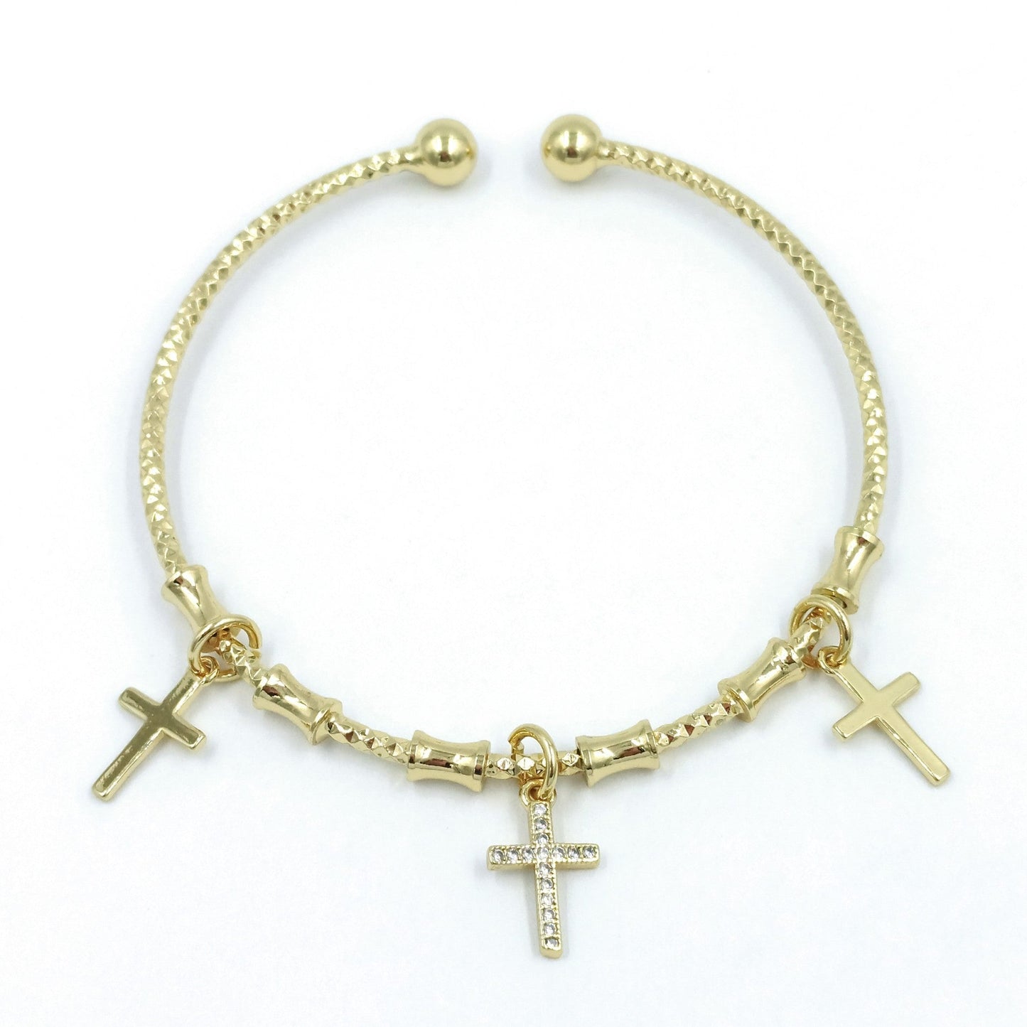 Pulsera aro dijes cruz