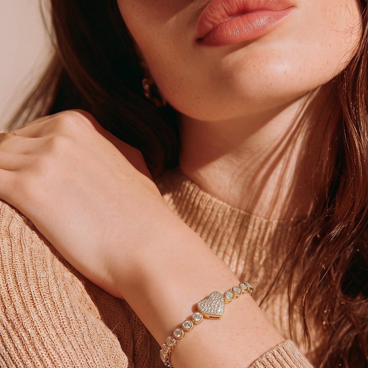 Pulsera graduable corazón